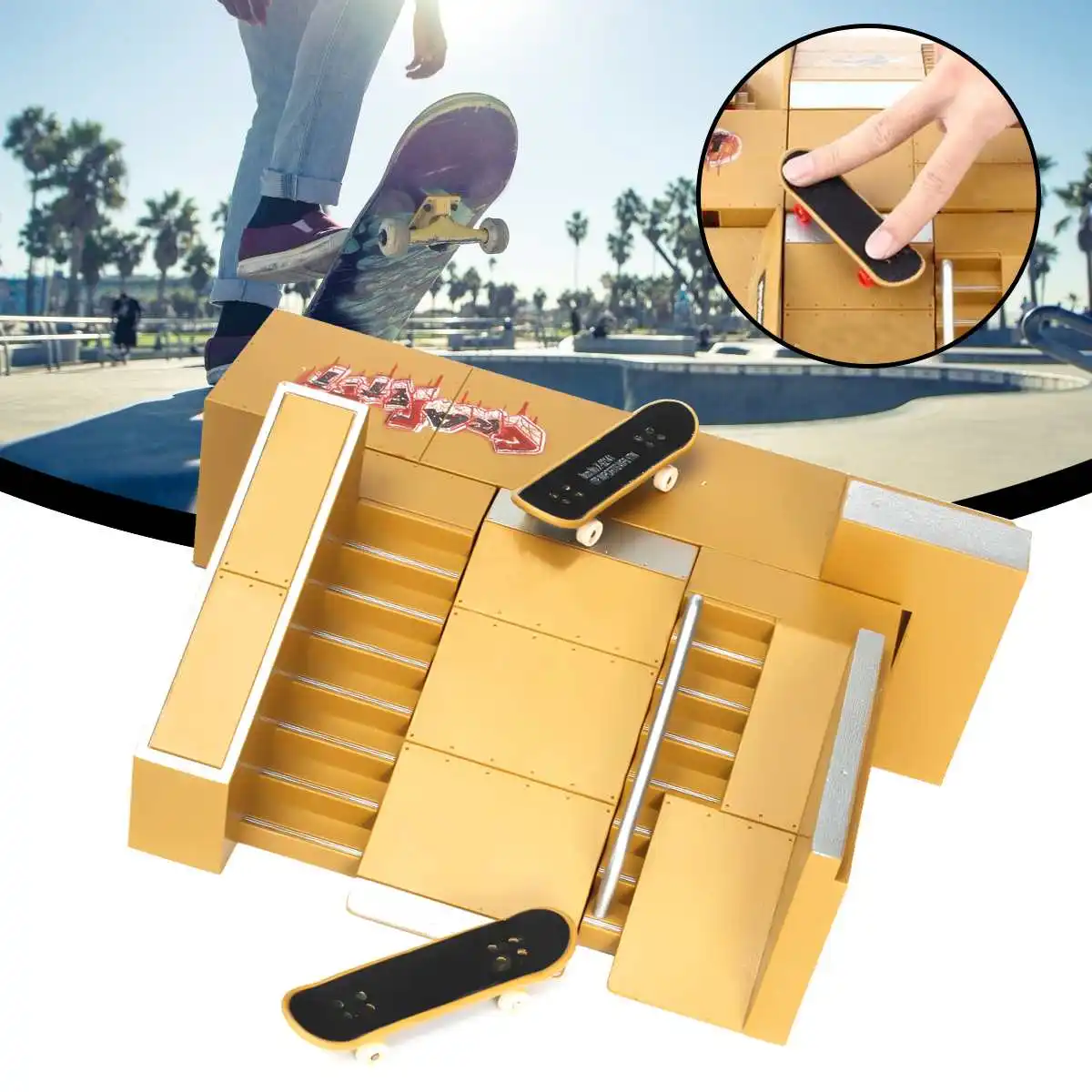 Finger Board Park Skate Park Ramp Kits Skateboard Tricks Fingers Training Props Games Children Sport Toy Fingerboard Kids Gifts
Finger Board Park Skate Park Ramp Kits Skateboard Tricks Fingers Training Props Games Children Sport Toy Fingerboard Kids Gifts
