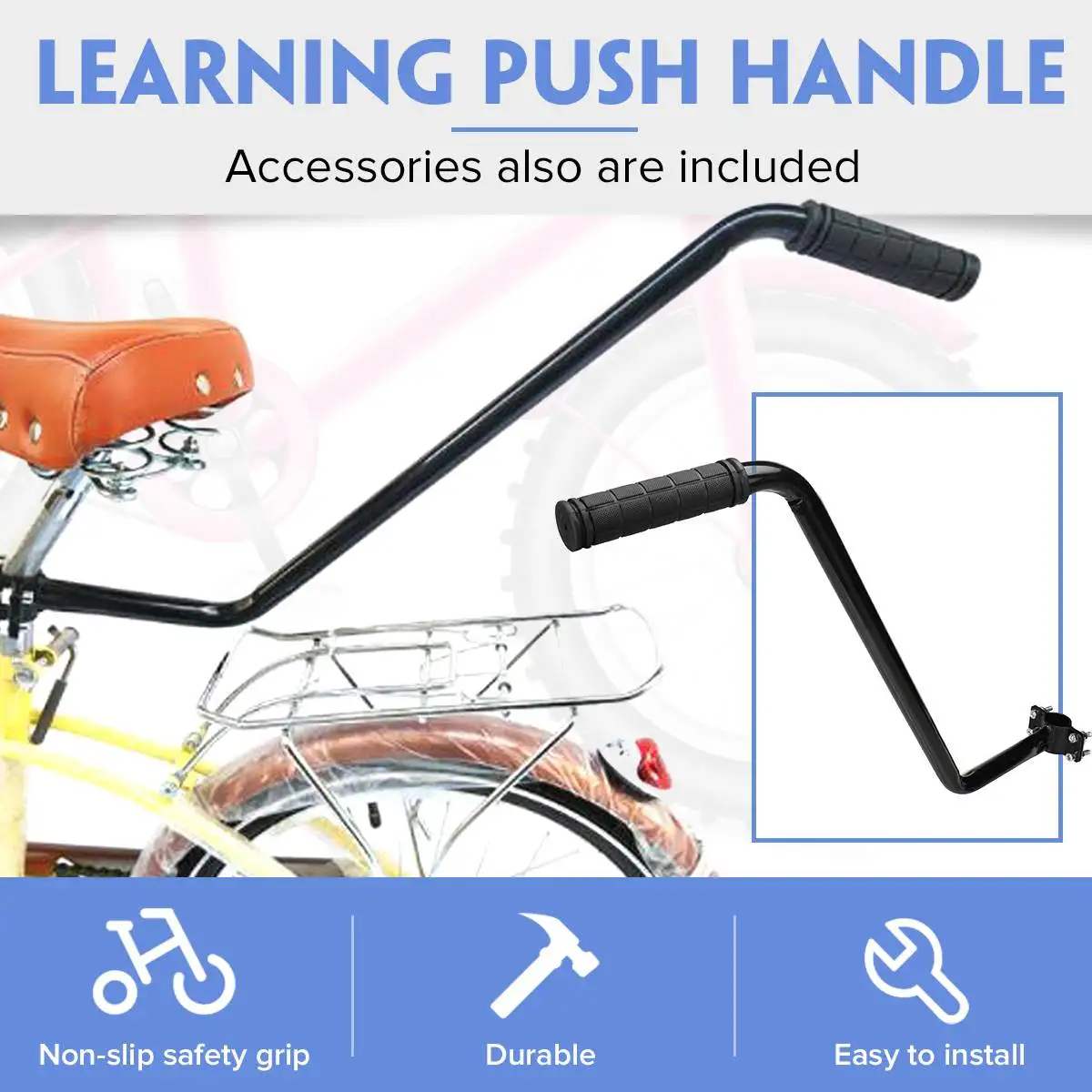 Bike Training Push Grab Balance Handlebar Bicycle Pole Trainer for Kids Children Learn Cycling Auxiliary Vehicle Bike
Bike Training Push Grab Balance Handlebar Bicycle Pole Trainer for Kids Children Learn Cycling Auxiliary Vehicle Bike