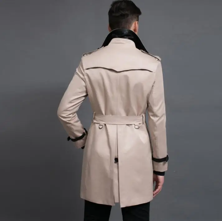 Mens Double-breasted trench coats man Medium length coat men spring autumn clothes slim fit overcoat long sleeve new designer
Mens Double-breasted trench coats man Medium length coat men spring autumn clothes slim fit overcoat long sleeve new designer