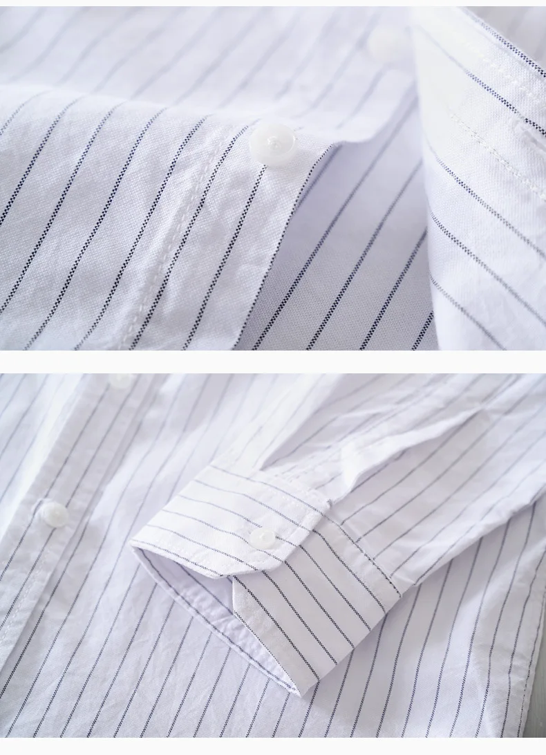 2021 men's long sleeve striped shirts with pocket pure cotton turn down collar casual men white sky blue gray dress shirt
2021 men's long sleeve striped shirts with pocket pure cotton turn down collar casual men white sky blue gray dress shirt