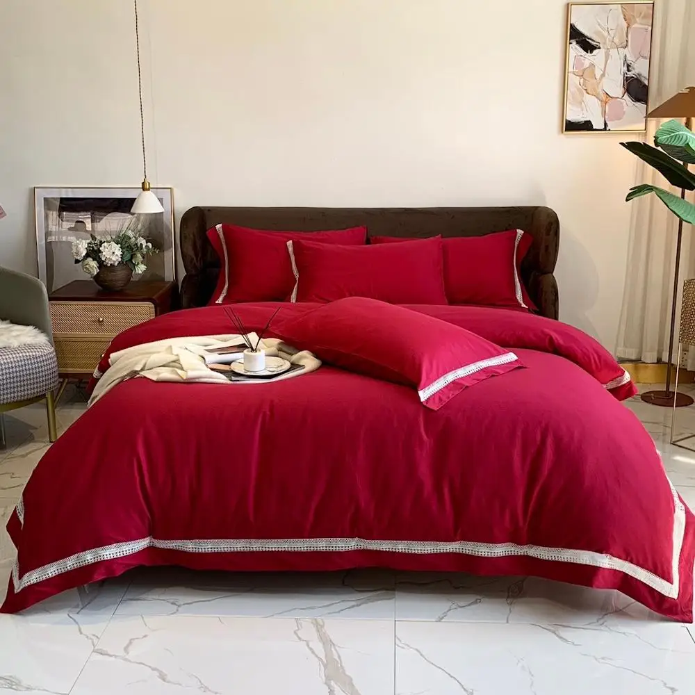 Luxury 600TC Egyptian Cotton Sanding Bedding Set Solid Color Hollowing Duvet Cover Fitted Bed Sheet Pillowcases Home Textiles
Luxury 600TC Egyptian Cotton Sanding Bedding Set Solid Color Hollowing Duvet Cover Fitted Bed Sheet Pillowcases Home Textiles