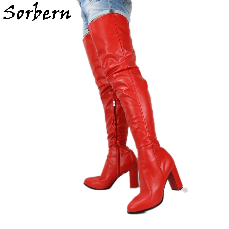 Sorbern Big Size Round Toe Unisex Boots Block Heel Long Women Boot Side Zipper Custom Slim Fit Crossdresser Chunky High Heel
Sorbern Big Size Round Toe Unisex Boots Block Heel Long Women Boot Side Zipper Custom Slim Fit Crossdresser Chunky High Heel