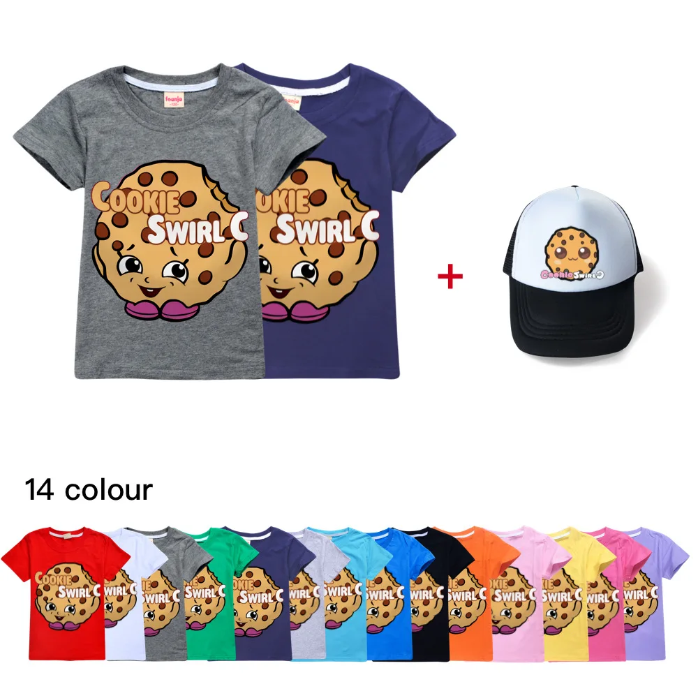 Girls Summer T Shirt 2Pcs/set Boys Cotton COOKIE SWIRL C T-shirts Children Fashion Clothing Tops Casual Tees Kids Clothes+sunhat
Girls Summer T Shirt 2Pcs/set Boys Cotton COOKIE SWIRL C T-shirts Children Fashion Clothing Tops Casual Tees Kids Clothes+sunhat