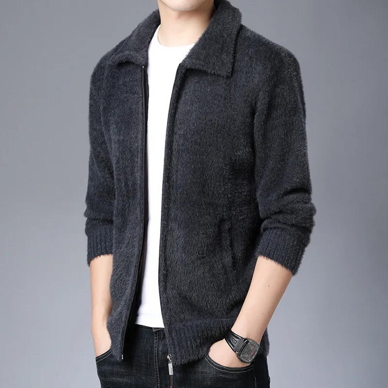 2020 men's autumn and winter new imitation mink velvet sweater casual youth cardigan lapel sweater
2020 men's autumn and winter new imitation mink velvet sweater casual youth cardigan lapel sweater