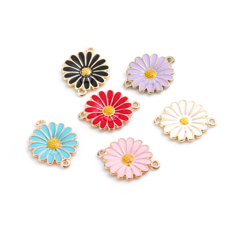 10pcs Enamel Daisy Flower Charms Alloy Chrysanthemums Sunflower Charm Handmade Pendants DIY Earring Bracelet Jewelry Accessories
10pcs Enamel Daisy Flower Charms Alloy Chrysanthemums Sunflower Charm Handmade Pendants DIY Earring Bracelet Jewelry Accessories