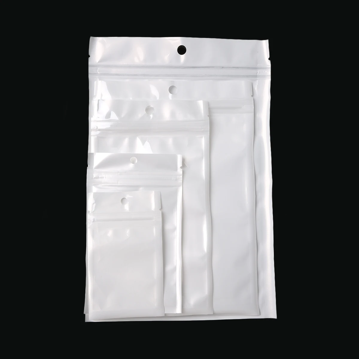 50/100Pcs White Transparent Multi-size Self-sealing Zipper Plastic Retail Packaging With Round Hanging Holes Like Zipper Bag
50/100Pcs White Transparent Multi-size Self-sealing Zipper Plastic Retail Packaging With Round Hanging Holes Like Zipper Bag
