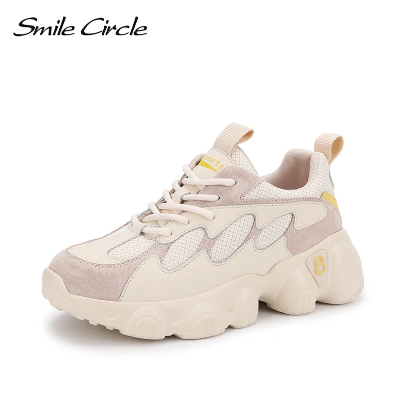 Женские кроссовки на плоской платформе Smile Circle, Модные Повседневные Удобные весенние кроссовки с круглым носком, 2019
Женские кроссовки на плоской платформе Smile Circle, Модные Повседневные Удобные весенние кроссовки с круглым носком, 2019
