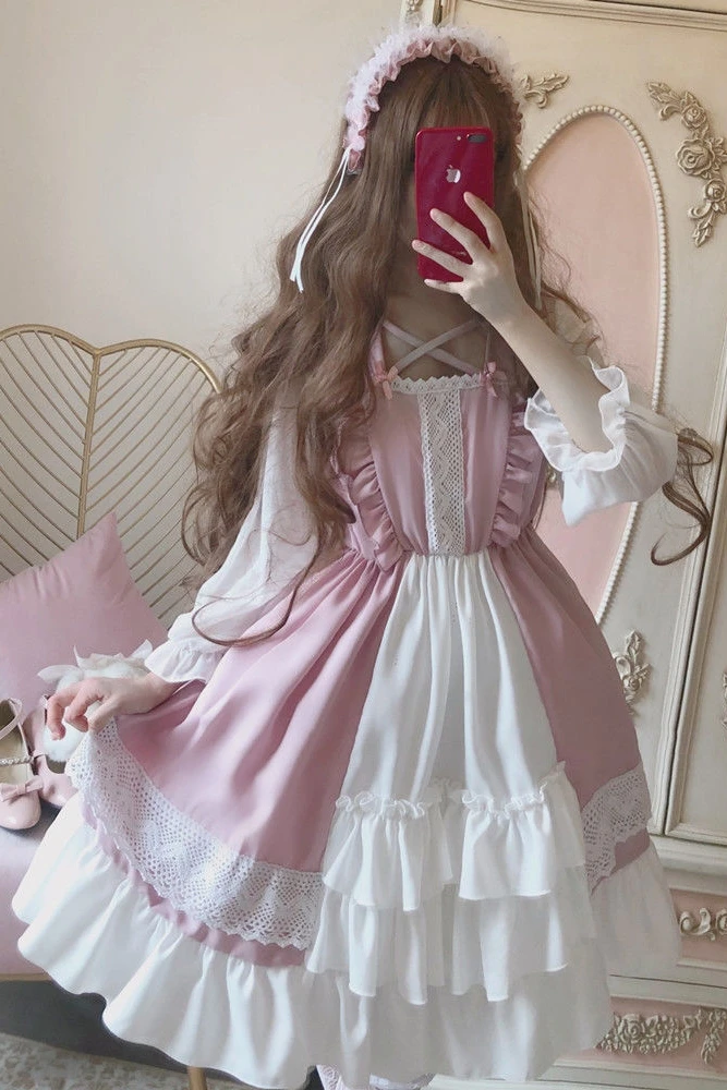 Japanese loli lolita skirt op small cute dress lolita dress schoolgirl fairy skirt gothic lolita dress women kawaii clothing
Japanese loli lolita skirt op small cute dress lolita dress schoolgirl fairy skirt gothic lolita dress women kawaii clothing