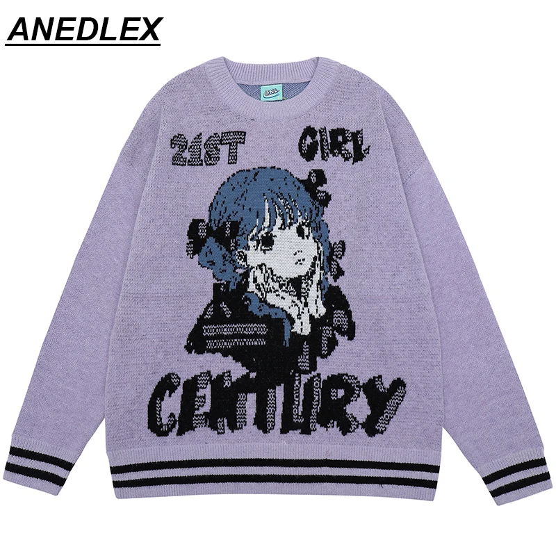 Hip Hop Streetwear Men Knitted Sweater Japanese Anime Girl Letter Print Pullover Women Winter Harajuku Cotton Casual Sweater
Hip Hop Streetwear Men Knitted Sweater Japanese Anime Girl Letter Print Pullover Women Winter Harajuku Cotton Casual Sweater
