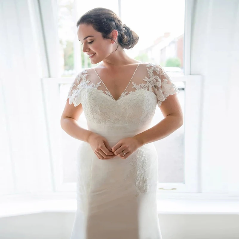 Hi Shy Bride New Simple Wedding Dress Backless Sleeveless Design Chiffon Lace Bride Dresses Princess Dress Plus Size Tailor-made
Hi Shy Bride New Simple Wedding Dress Backless Sleeveless Design Chiffon Lace Bride Dresses Princess Dress Plus Size Tailor-made