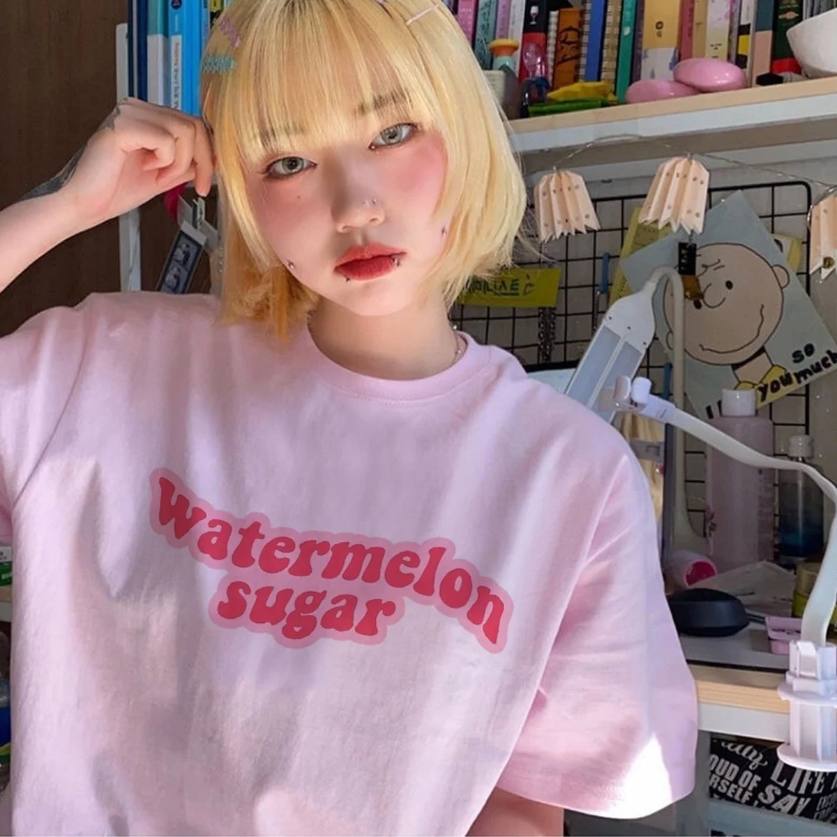 Fashionshow-JF Watermelon Sugar Singer Print Top Punk Casual Harajuku Large Size Short Sleeve Vintage Tops Tees
Fashionshow-JF Watermelon Sugar Singer Print Top Punk Casual Harajuku Large Size Short Sleeve Vintage Tops Tees