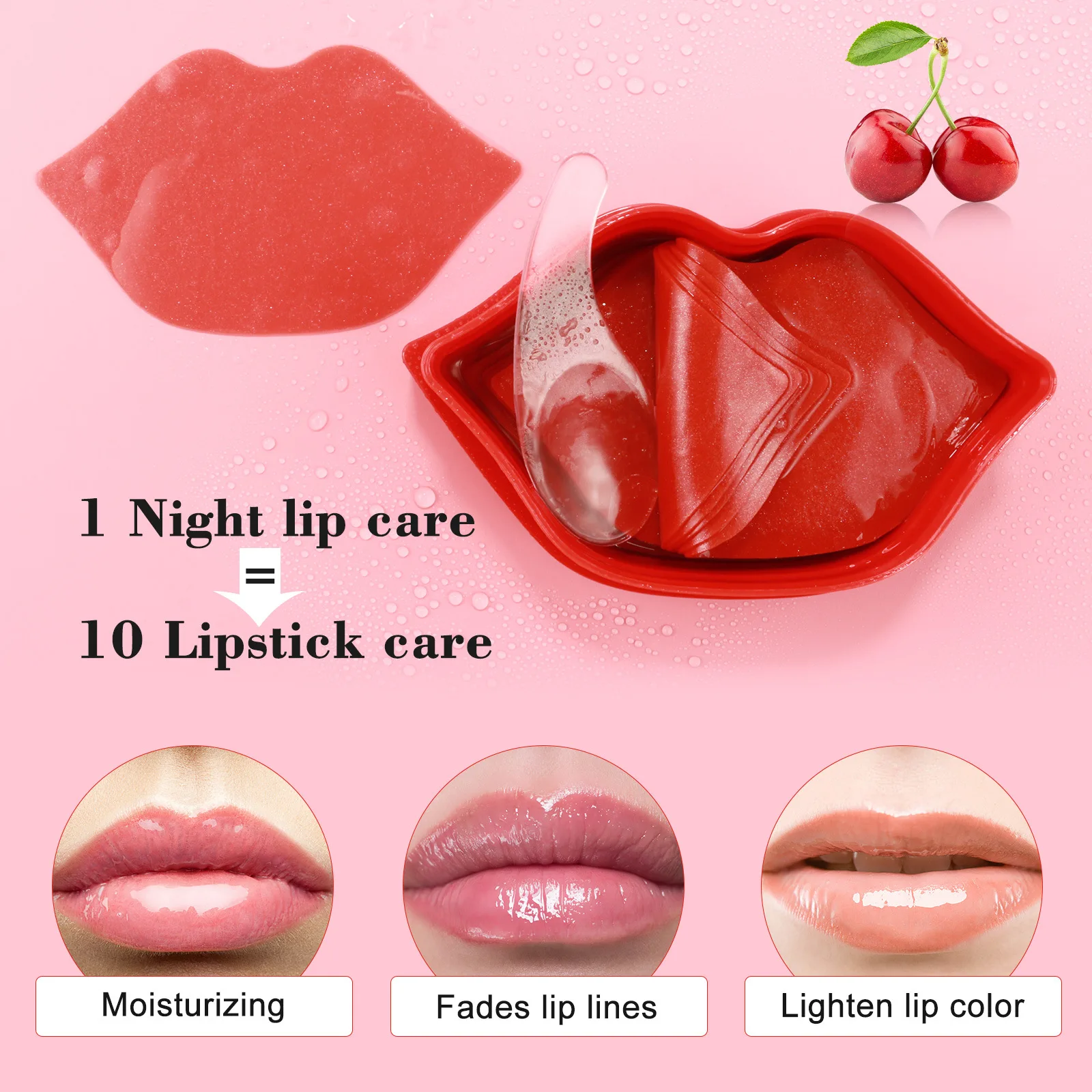 Cherry lip mask sleep lipstick moisturizing and diminishing lip wrinkles, moisturizing and exfoliating feminine hygiene care.
Cherry lip mask sleep lipstick moisturizing and diminishing lip wrinkles, moisturizing and exfoliating feminine hygiene care.