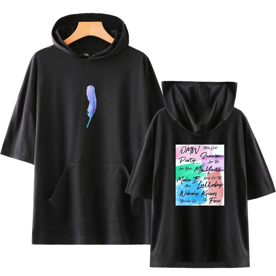 New Fashion Kpop Got7 Present You Album Same Printing Short Sleeve Hooded K POP Shirts Loose Hood Plus Velvet Thin Pullover Tops
New Fashion Kpop Got7 Present You Album Same Printing Short Sleeve Hooded K POP Shirts Loose Hood Plus Velvet Thin Pullover Tops
