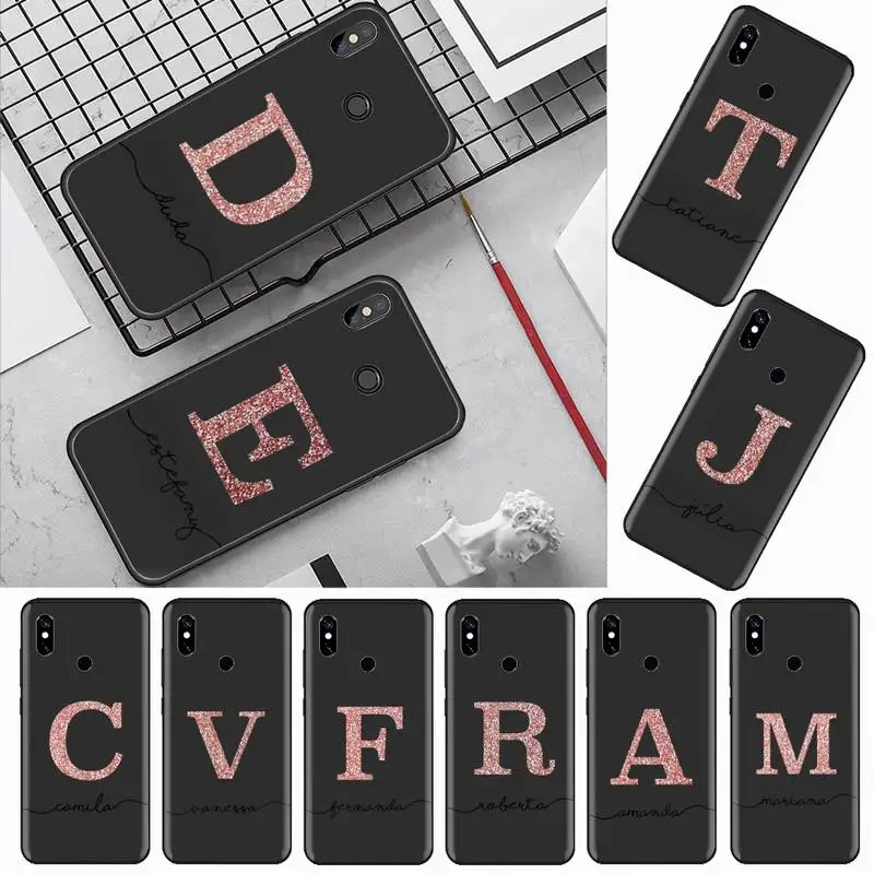 Name Letter Monogram Pink Glitter Gold Phone Case For Xiaomi Redmi mi note max 3 5 6 8 9 10 t S SE lite pro Soft Silicone Shell
Name Letter Monogram Pink Glitter Gold Phone Case For Xiaomi Redmi mi note max 3 5 6 8 9 10 t S SE lite pro Soft Silicone Shell