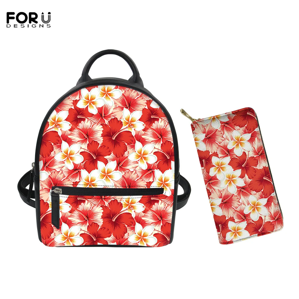 FORUDESIGNS 2021 New Fashion Children's Backpacks Wallet 2Pcs Red Hibiscus Plumeria Pattern Brand Design Women Clutch Purse
FORUDESIGNS 2021 New Fashion Children's Backpacks Wallet 2Pcs Red Hibiscus Plumeria Pattern Brand Design Women Clutch Purse