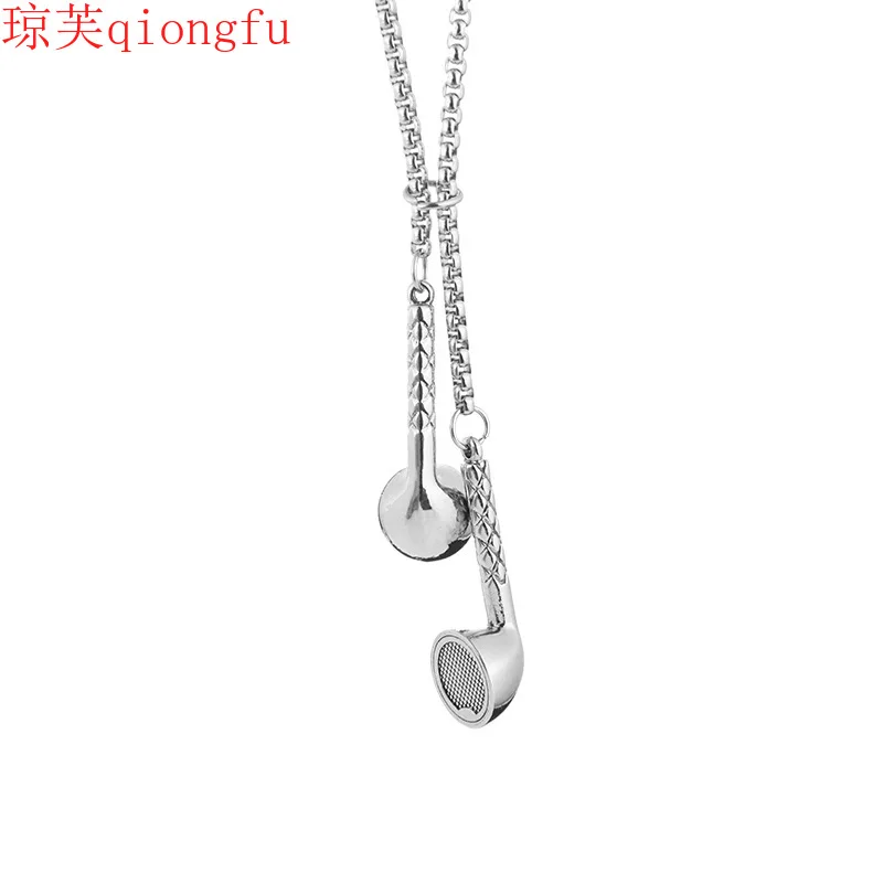 2021 new trendy brand men's European and American ornaments simple earphones hip-hop personality titanium steel necklace
2021 new trendy brand men's European and American ornaments simple earphones hip-hop personality titanium steel necklace