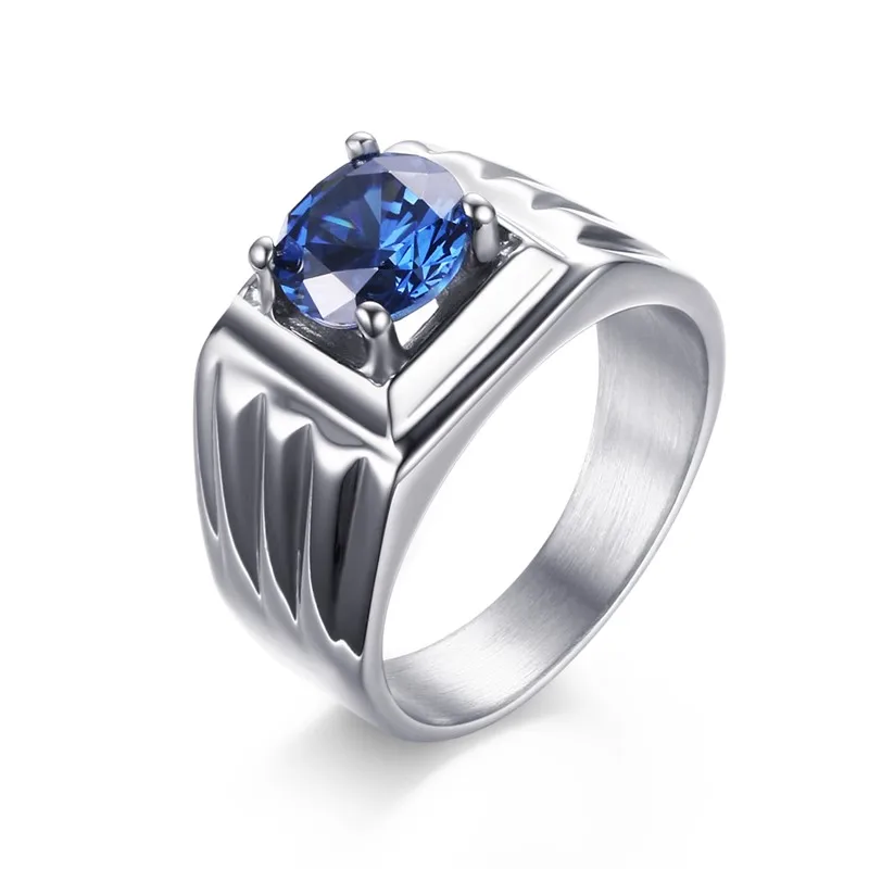 New In Fashion Men Rings Size 7 8 9 10 Blue Cubic Zircon Stainless Steel Casting Ring High Polished Wholesale Dropship R386G
New In Fashion Men Rings Size 7 8 9 10 Blue Cubic Zircon Stainless Steel Casting Ring High Polished Wholesale Dropship R386G