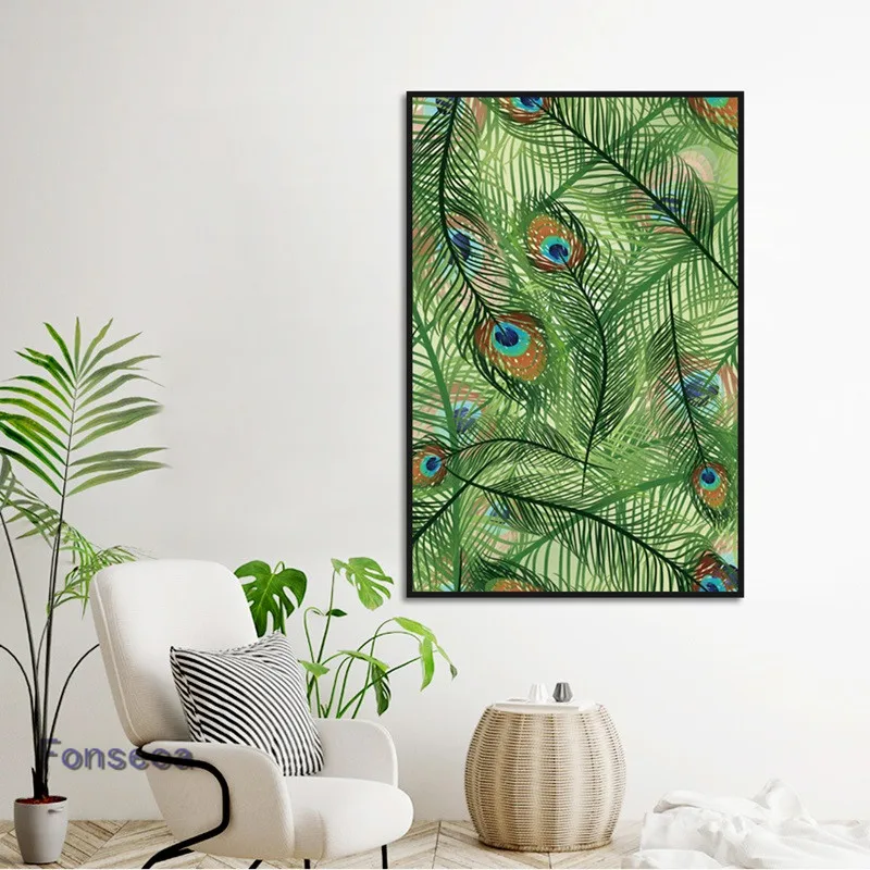 Wall Art Colorful One Hundred Bird Tail Pattern Canvas Painting Nordic Minimalist Style Murals Modern Home Decoration
Wall Art Colorful One Hundred Bird Tail Pattern Canvas Painting Nordic Minimalist Style Murals Modern Home Decoration