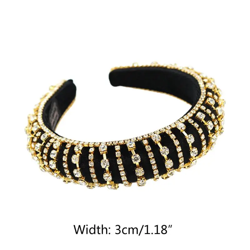 Female Luxurious Color Crystal Rhinestones Hair Hoop Girls Baroque Tiaras Wide Headband Headwear
Female Luxurious Color Crystal Rhinestones Hair Hoop Girls Baroque Tiaras Wide Headband Headwear