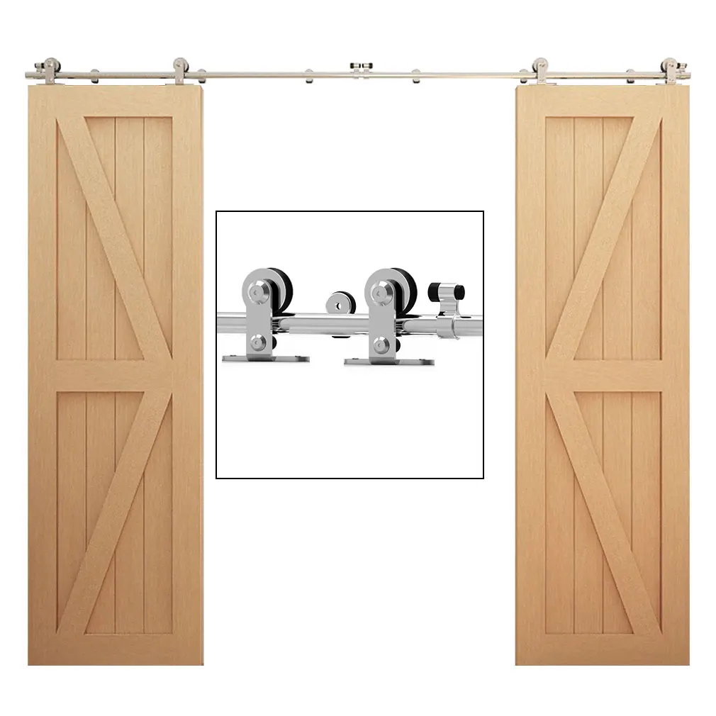 WOLFBIRD Double Sliding Door Tracks Classic Indoor Stainless Steel Barn Door Hardware Closet Kit Easy Install Heavy Duty
WOLFBIRD Double Sliding Door Tracks Classic Indoor Stainless Steel Barn Door Hardware Closet Kit Easy Install Heavy Duty