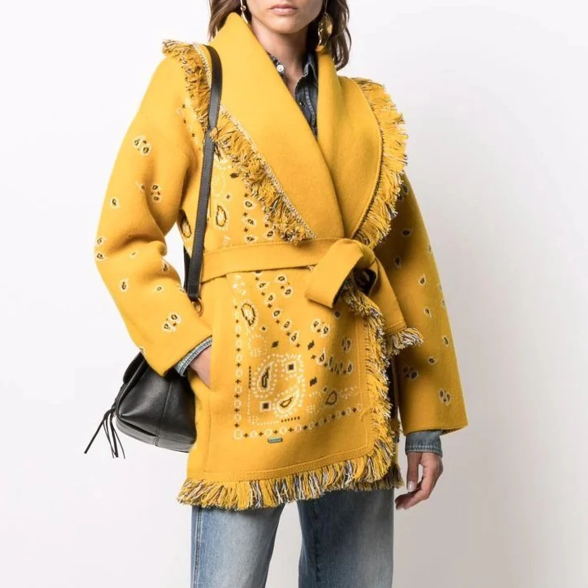 Jastie Retro Bandana Cashmere Cardigan Jacket Women Sweater 2021 Autumn Winter Long Sleeve Tassel Lapel Boho Sweater Overcoat
Jastie Retro Bandana Cashmere Cardigan Jacket Women Sweater 2021 Autumn Winter Long Sleeve Tassel Lapel Boho Sweater Overcoat