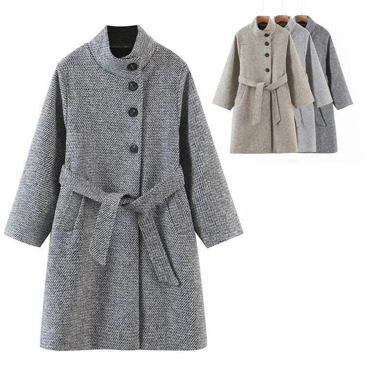 2021 feminino korean abrigos mujer High-waist lace-up woolen coat for fall/winter women belted jacket za người phụ nữ áo kh
2021 feminino korean abrigos mujer High-waist lace-up woolen coat for fall/winter women belted jacket za người phụ nữ áo kh