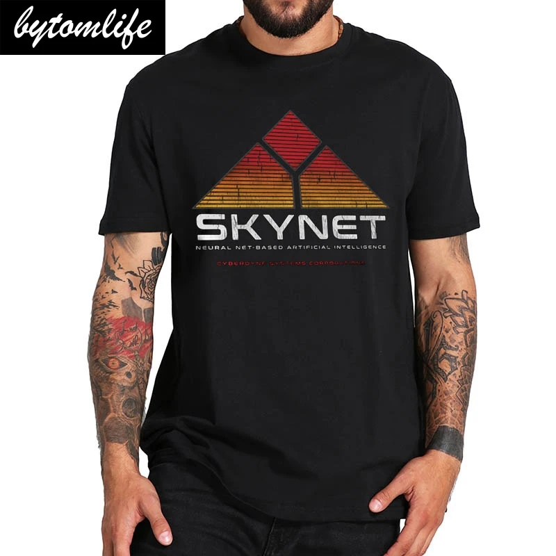 Skynet Cyberdyne Systems T Shirt The Terminator Tshirt Movie Harjuku EU Size 100% Cotton Crew Neck Logo Print Camiseta
Skynet Cyberdyne Systems T Shirt The Terminator Tshirt Movie Harjuku EU Size 100% Cotton Crew Neck Logo Print Camiseta