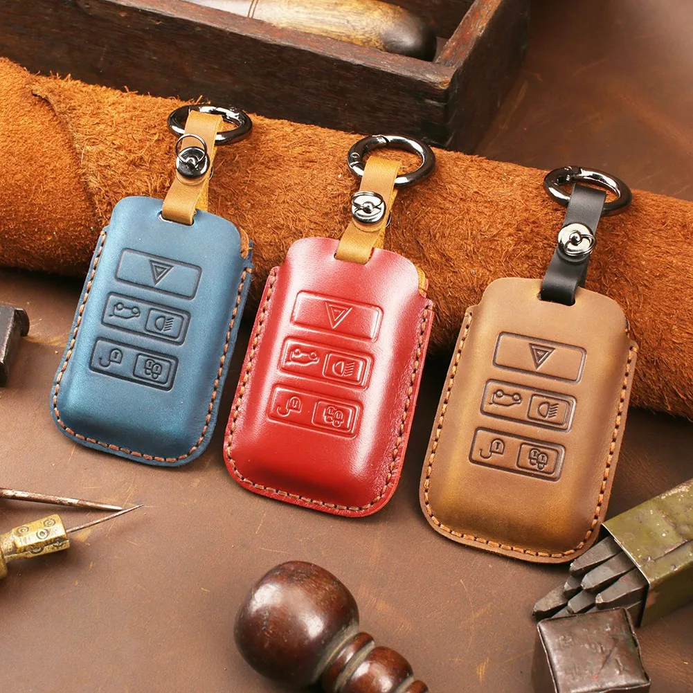Leather Car Key Case Cover For Land Rover Range Rover Evoque Velar Discovery 5 Jaguar Remote Fob Case Protector
Leather Car Key Case Cover For Land Rover Range Rover Evoque Velar Discovery 5 Jaguar Remote Fob Case Protector