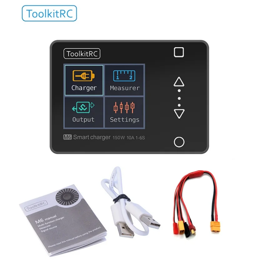 ToolkitRC M6 DC 150W 10A ЖК-дисплей 2-6S Lipo Батарея с логической самобалансировкой Зарядное