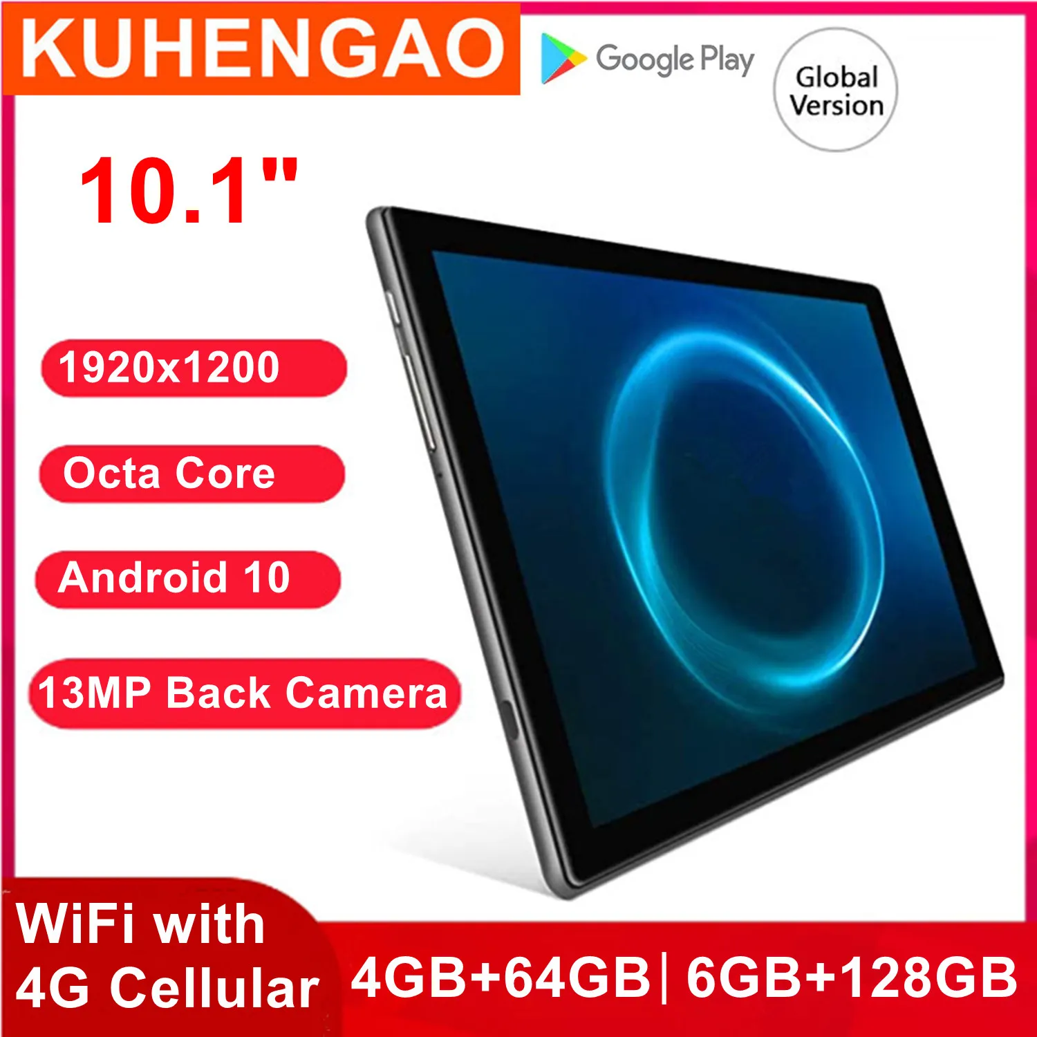10.1" Android 10 Tablet 1920x1200 SC9863A Octa Core 4GB RAM 64GB ROM 6GB RAM 128GB ROM 4G Network AI Speed-up
10.1" Android 10 Tablet 1920x1200 SC9863A Octa Core 4GB RAM 64GB ROM 6GB RAM 128GB ROM 4G Network AI Speed-up