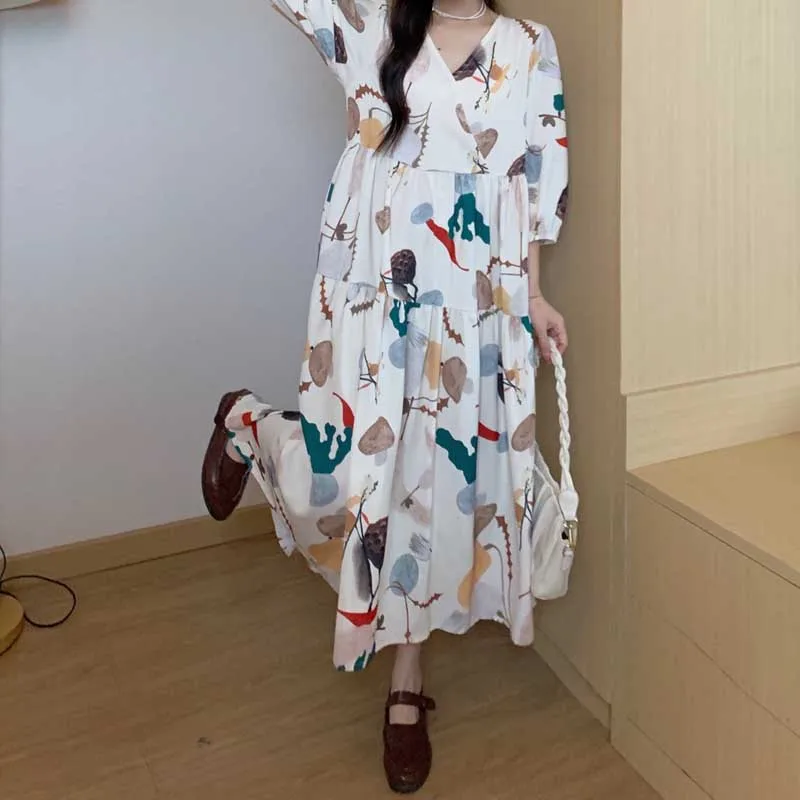 Korean Chiffon Floral Print Women Summer Dress Vintage French Party Holiday Fashion New Dress 2021 Elegant One-Piece Lady Dress
Korean Chiffon Floral Print Women Summer Dress Vintage French Party Holiday Fashion New Dress 2021 Elegant One-Piece Lady Dress