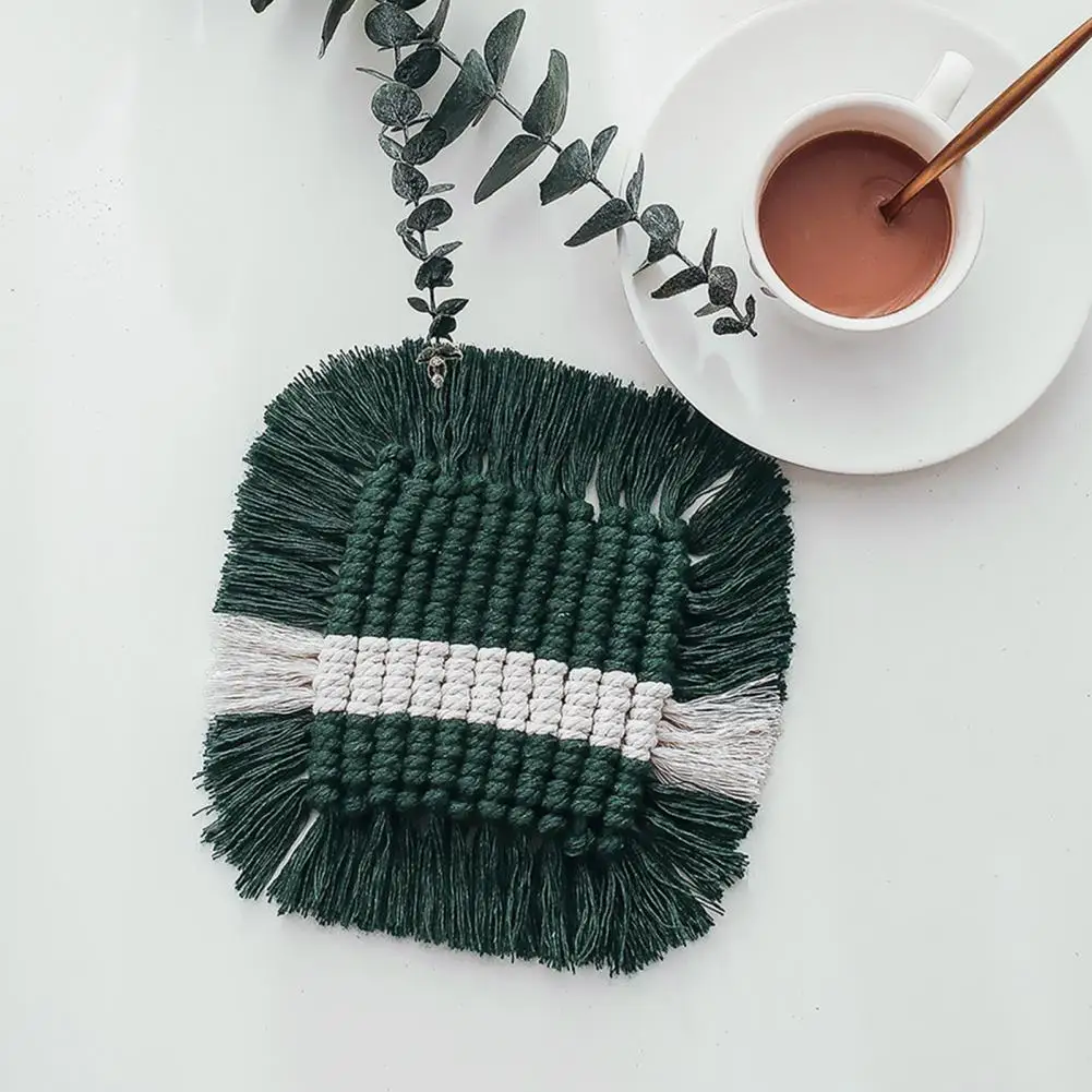 Woven Macrame Color Block Square Cotton Coaster Tablecloth Cushion Mat for Decor Cotton Coaster Tablecloth Cushion Mat
Woven Macrame Color Block Square Cotton Coaster Tablecloth Cushion Mat for Decor Cotton Coaster Tablecloth Cushion Mat