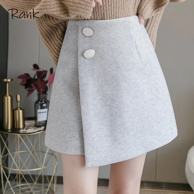 Thick Woolen Irregular Short Skirt Women 2020 Winter High-waist Solid Color All-match Skirt Solid Color Button Short Skirt
Thick Woolen Irregular Short Skirt Women 2020 Winter High-waist Solid Color All-match Skirt Solid Color Button Short Skirt