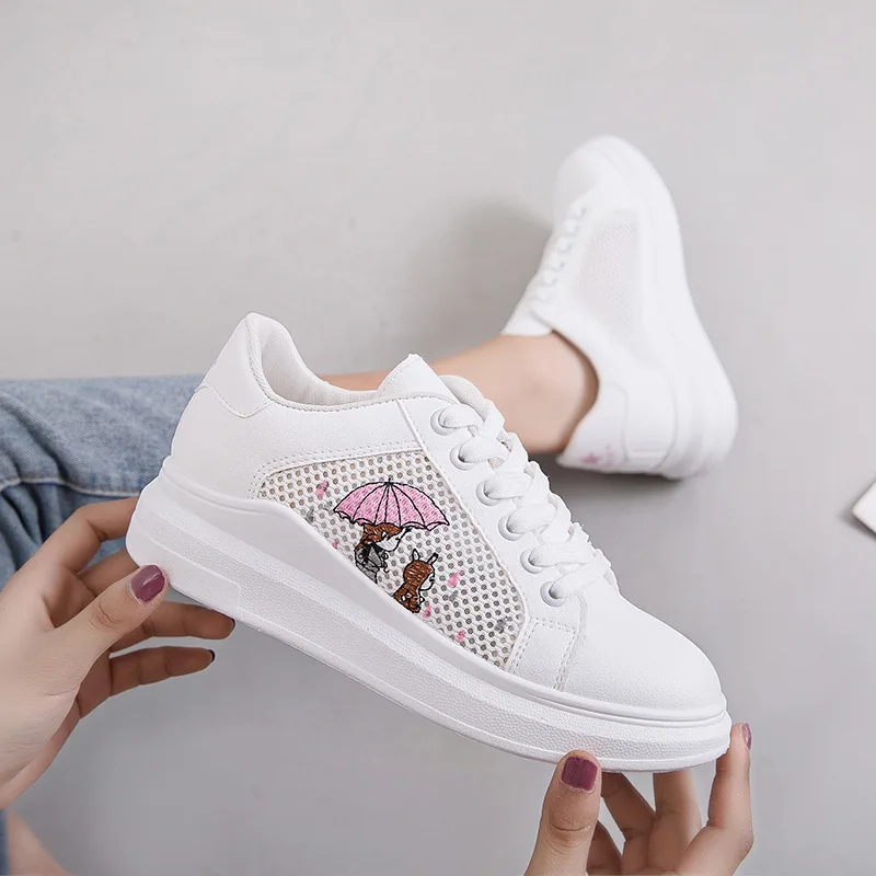 Women Flat Cartoon Canvas Shoes New White Lace Up Student Board Shoes Ladies Casual Shoes Female Comfortable Sneakers L15-50
Women Flat Cartoon Canvas Shoes New White Lace Up Student Board Shoes Ladies Casual Shoes Female Comfortable Sneakers L15-50