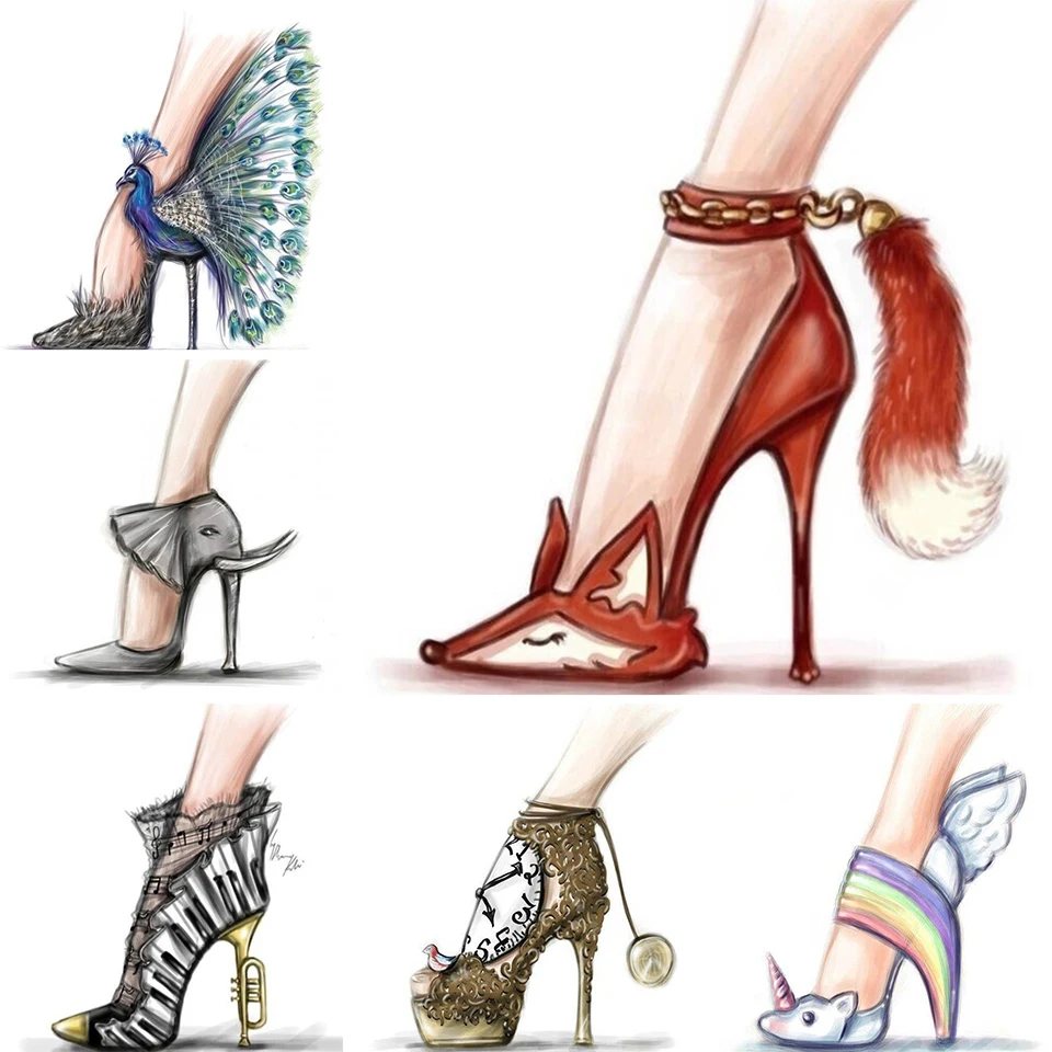 5D DIY Diamond Painting Animals High Heel Cross Stitch Kit Full Square Embroidery Mosaic Art Picture Of Rhinestones Wall Decor
5D DIY Diamond Painting Animals High Heel Cross Stitch Kit Full Square Embroidery Mosaic Art Picture Of Rhinestones Wall Decor