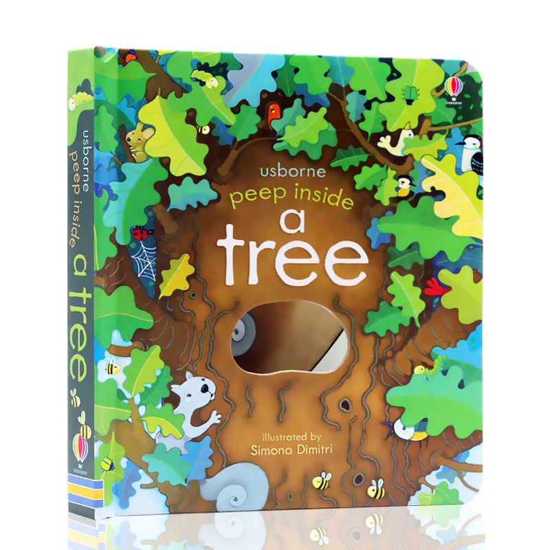 

Изучите внутрь дерева, английские образовательные 3d-книжки с откидной крышкой, детская книга для чтения