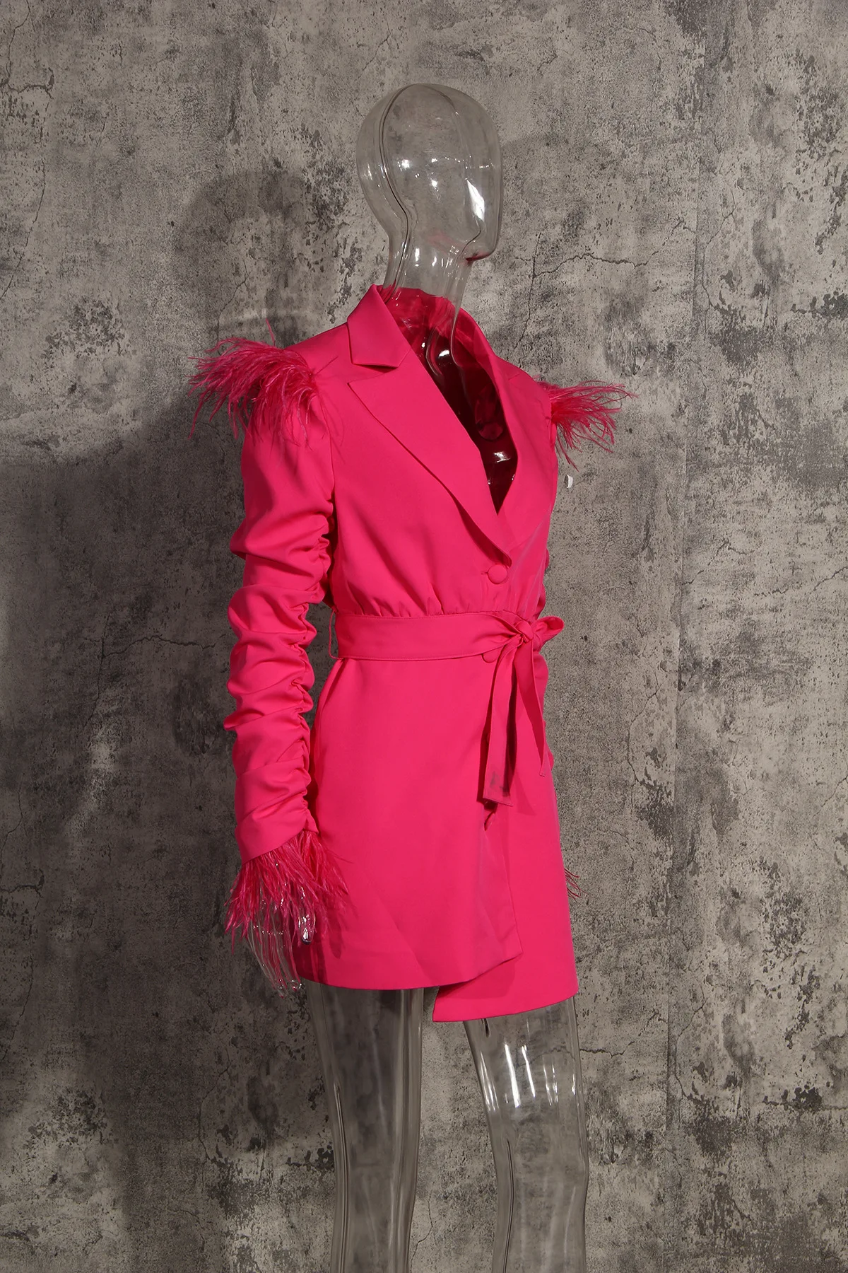 Blazer Dress 2021 Autumn Super Spicy Feather All-match Pleated Ostrich Feather Decorative Waist Irregular Lapel Suit Dress
Blazer Dress 2021 Autumn Super Spicy Feather All-match Pleated Ostrich Feather Decorative Waist Irregular Lapel Suit Dress