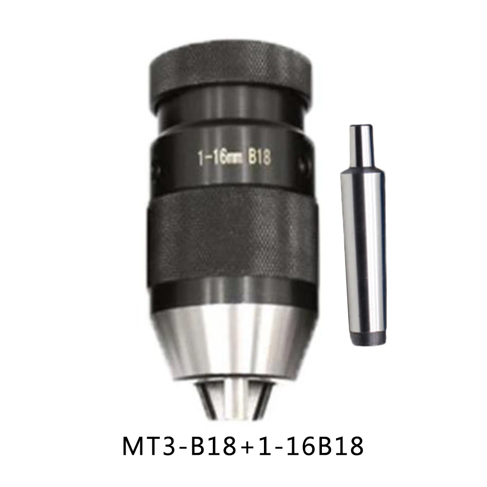Self Tighten Keyless Drill Chuck MT2 B18 Shank Morse Taper 1-16mm MT3 B18 light-duty hand Tightening Drill
Self Tighten Keyless Drill Chuck MT2 B18 Shank Morse Taper 1-16mm MT3 B18 light-duty hand Tightening Drill