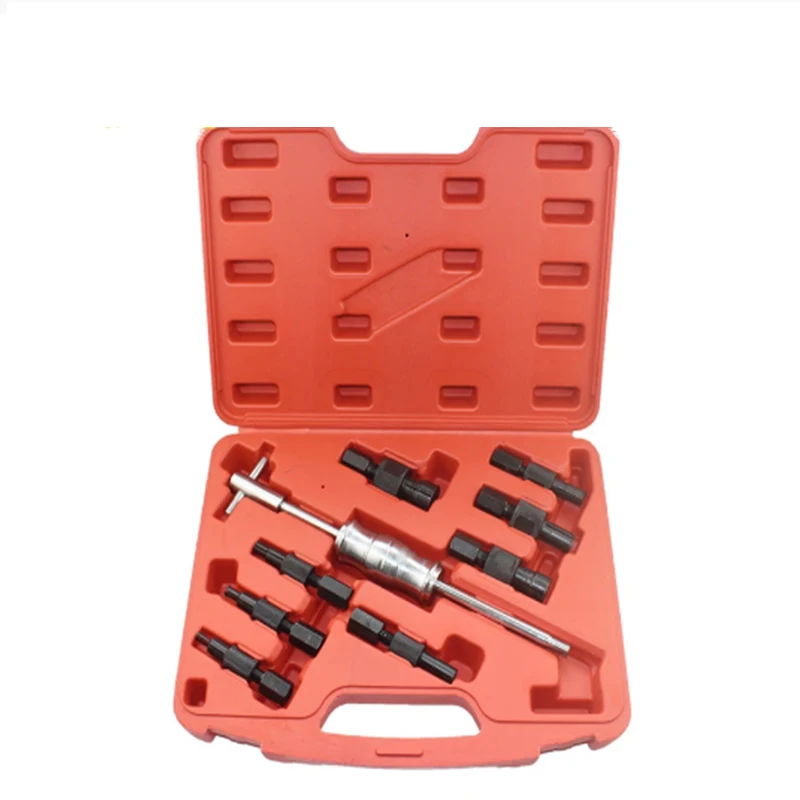 

9-piece blind hole kit sliding hammer guide internal bearing puller bearing remover disassembly kit