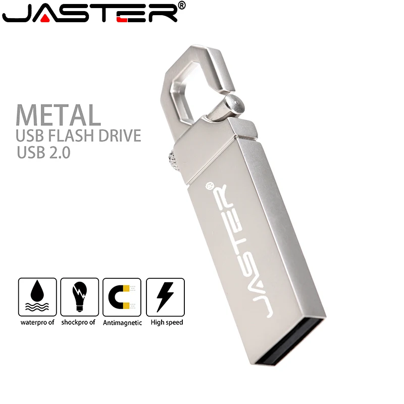 

Custom LOGO Metal Key Chain USB 2.0 Flash Drive 4G 8G 16G 32GB 64GB 128G Gifts Pen Drives 100% Real Capacity Memory Stick U Disk