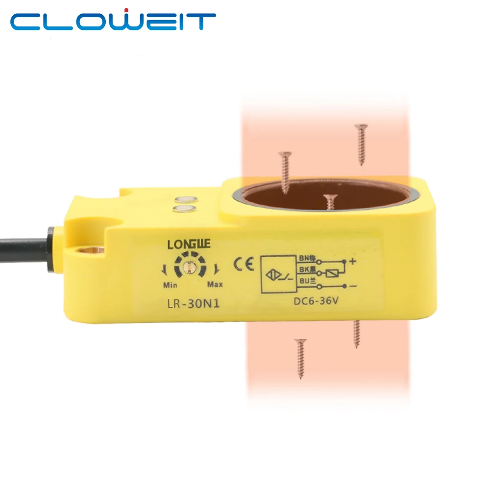 Cloweit Ring Inductive Proximity Switch 3 6 8 10 12 15 22 30mm Screw Spring Steel Ball Metal Object Speed Detect Sensor NPN PNP
Cloweit Ring Inductive Proximity Switch 3 6 8 10 12 15 22 30mm Screw Spring Steel Ball Metal Object Speed Detect Sensor NPN PNP