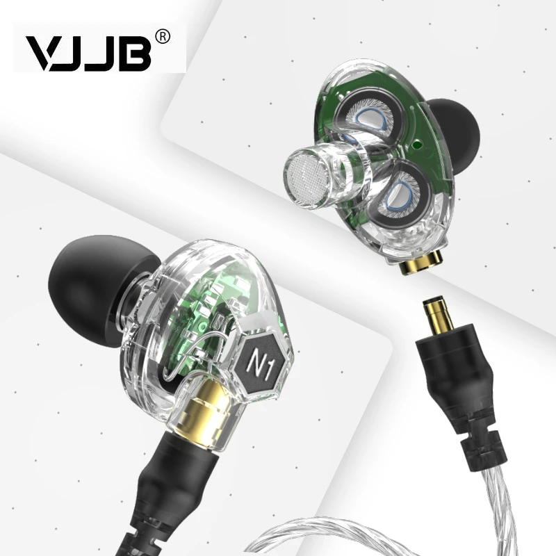 VJJB N1 Double Dynamic Earphone Two Unit Driver DIY HIFI Bass Subwoofer with Mic Cable
VJJB N1 Double Dynamic Earphone Two Unit Driver DIY HIFI Bass Subwoofer with Mic Cable