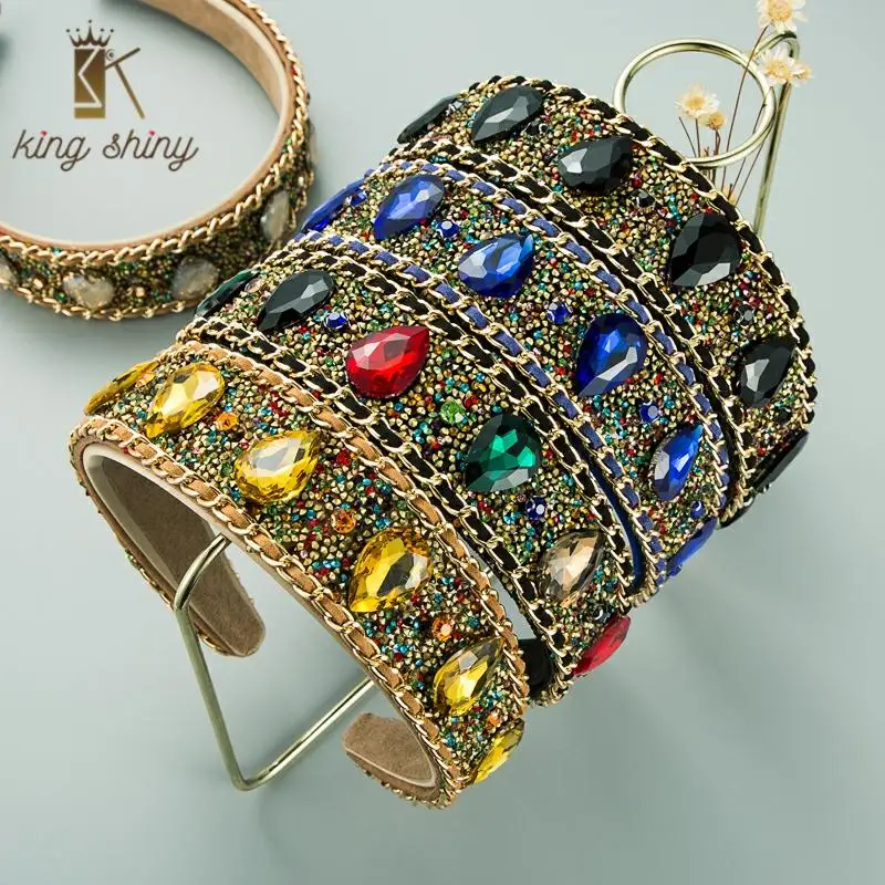 Vintage Baroque Multi Color Crystal Designer Headband Elegant Full Rhinestone Inlaided Long Chain Hairband Girls Party Headpiece
Vintage Baroque Multi Color Crystal Designer Headband Elegant Full Rhinestone Inlaided Long Chain Hairband Girls Party Headpiece