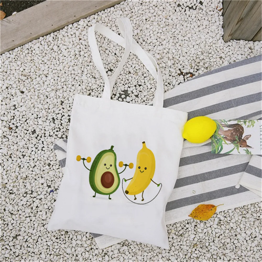 Funny Avocado And Banana Cartoon Fruit Print Canvas Tote Bag Shopping Bag Student Book Bags Reusable Casual Shopper Eco Bag
Funny Avocado And Banana Cartoon Fruit Print Canvas Tote Bag Shopping Bag Student Book Bags Reusable Casual Shopper Eco Bag