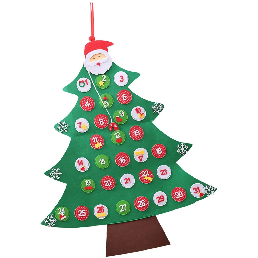 Christmas Ornaments Santa Claus Tree Candy Cane Marker Environmentally Friendly Cloth Reusable Durable Countdown Wall Calendar
Christmas Ornaments Santa Claus Tree Candy Cane Marker Environmentally Friendly Cloth Reusable Durable Countdown Wall Calendar