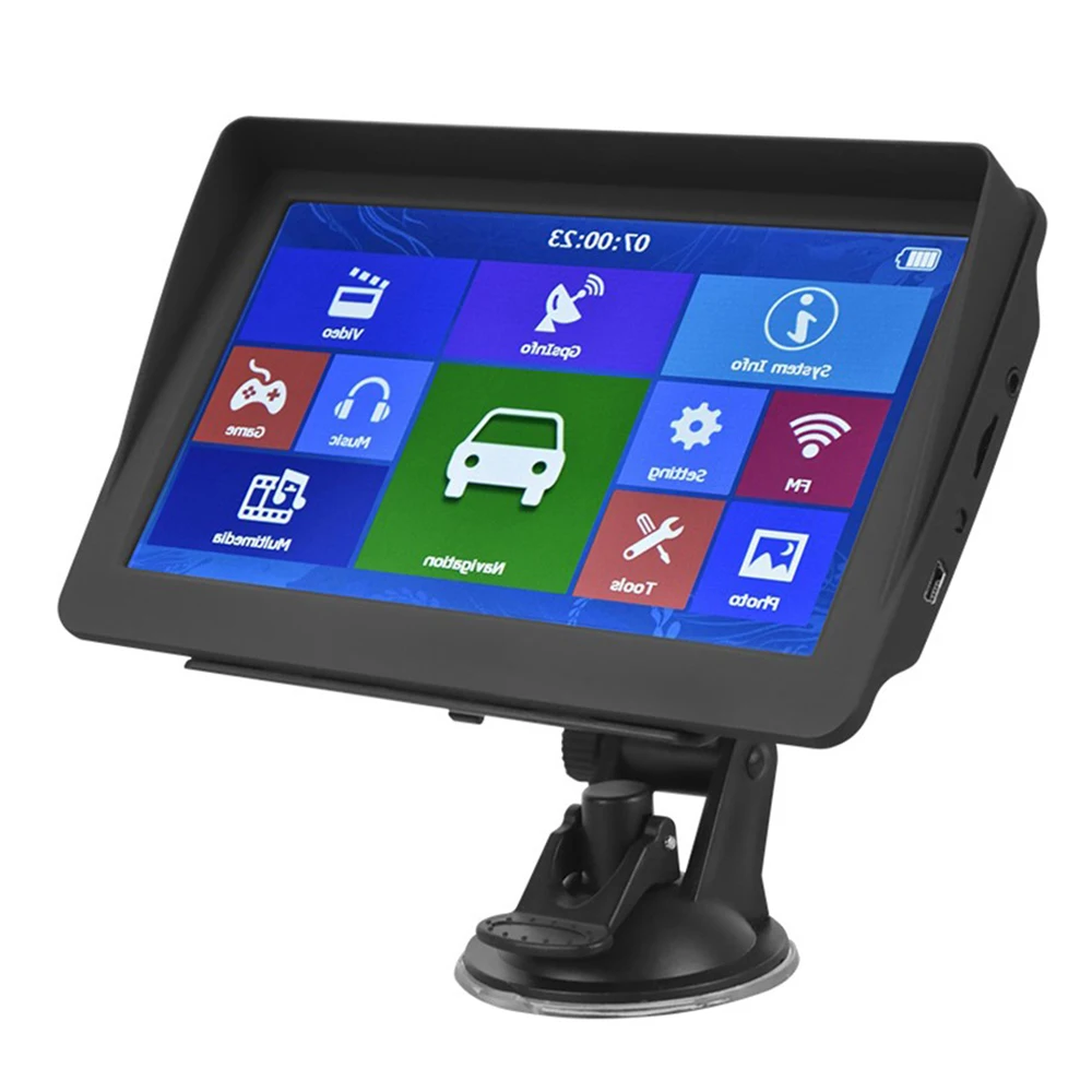 Car Navigator GPS 7 Inch Touch Screen 8GB Voice Prompts GPS Navigator Support FM Radio MP3 MP4 with Map 
Car Navigator GPS 7 Inch Touch Screen 8GB Voice Prompts GPS Navigator Support FM Radio MP3 MP4 with Map