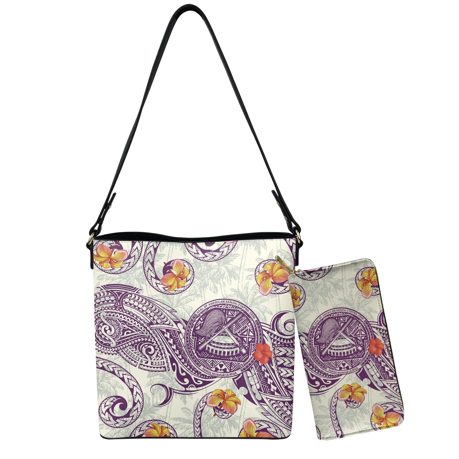 FORUDESIGNS Women 2pcs Set Shoulder Bag And Purse Samoa Polynesian Tribal Printed Vintage Bucket Pouch Messenger Bolsa Femininas
FORUDESIGNS Women 2pcs Set Shoulder Bag And Purse Samoa Polynesian Tribal Printed Vintage Bucket Pouch Messenger Bolsa Femininas