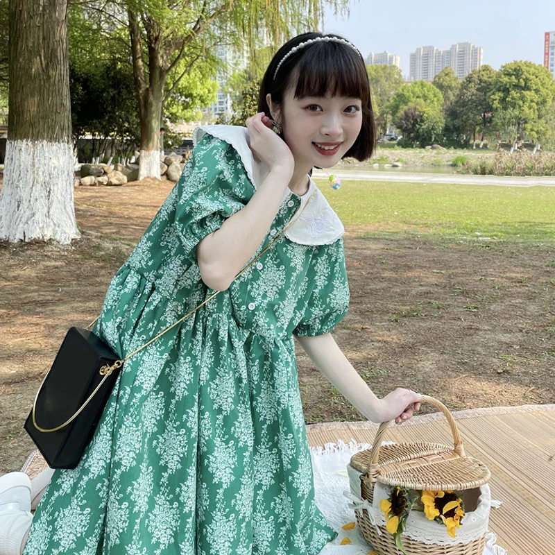 Floral Floral Dress Women's Summer Dress New French First Love Small Doll Collar Lapel Puff Skirt
Floral Floral Dress Women's Summer Dress New French First Love Small Doll Collar Lapel Puff Skirt