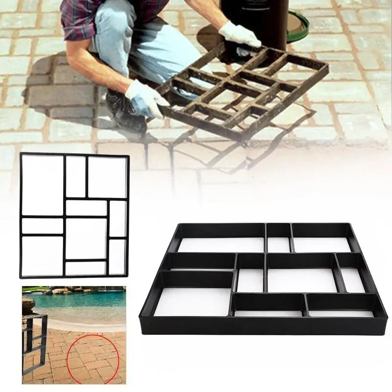 Plastic Black Path Maker Mold Concrete Molds Riginality Garden DIY Courtyard Practic Beautiful Decorate Slate Cement Road
Plastic Black Path Maker Mold Concrete Molds Riginality Garden DIY Courtyard Practic Beautiful Decorate Slate Cement Road