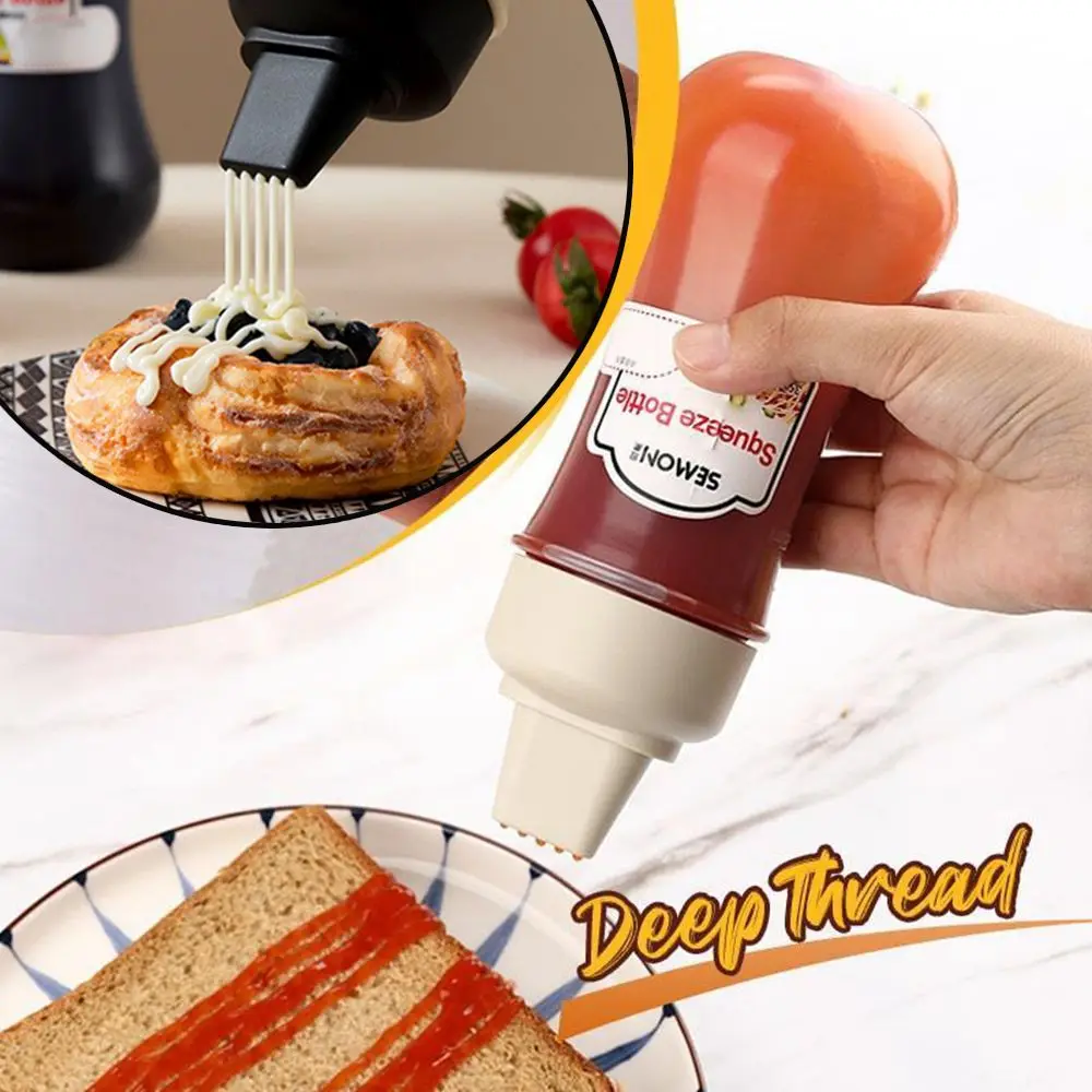 350 ML Sauce Squeeze bottle With Cap Five Hole Plastic Bottle Measurable Chocolate Honey Dispenser Container Kitchen Condiment
350 ML Sauce Squeeze bottle With Cap Five Hole Plastic Bottle Measurable Chocolate Honey Dispenser Container Kitchen Condiment